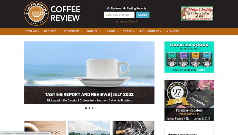 Coffee Review - 20 Coffee Blogs