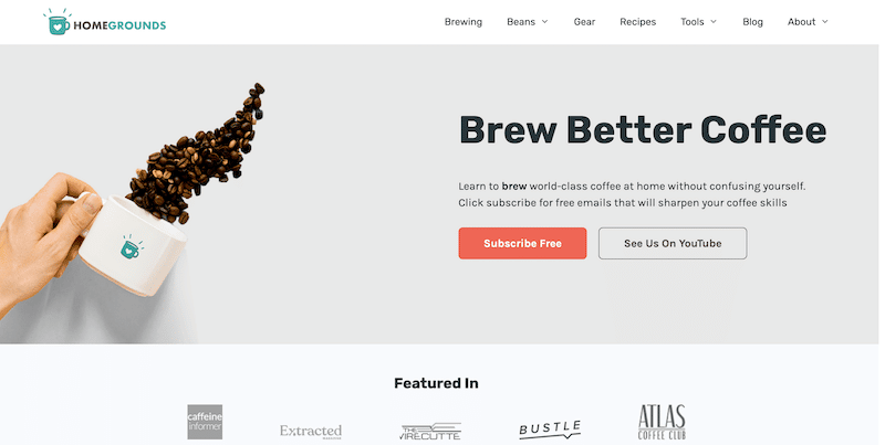 Homegrounds - 20 Coffee Blogs